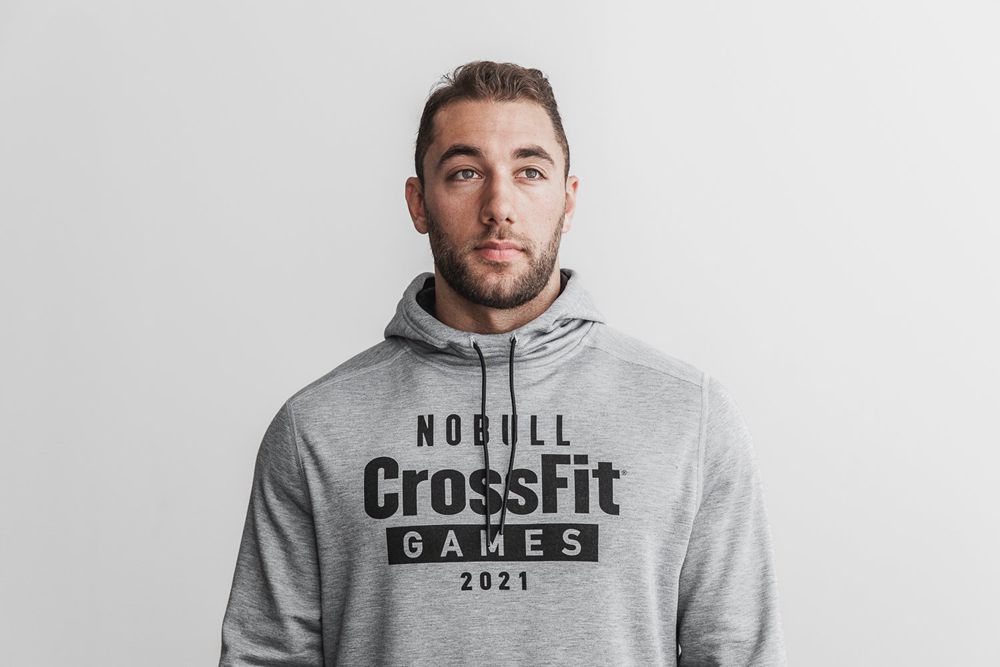 NOBULL Majica S Kapuljačom Muške - Nobull Crossfit Games® 2021 Sive (697352-TCF)